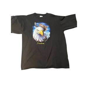 Vintage 2001 Earth Foundation Freedom Eagle Tee Made in USA Alore Size XL New